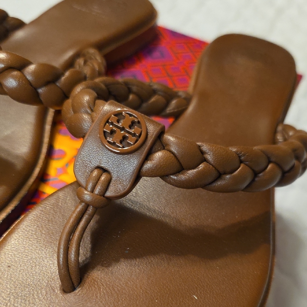 Tory Burch Braided Brown Sandals - Picture 2 of 6